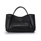 Bolsa Média Legítimo Couro Chloe Croco