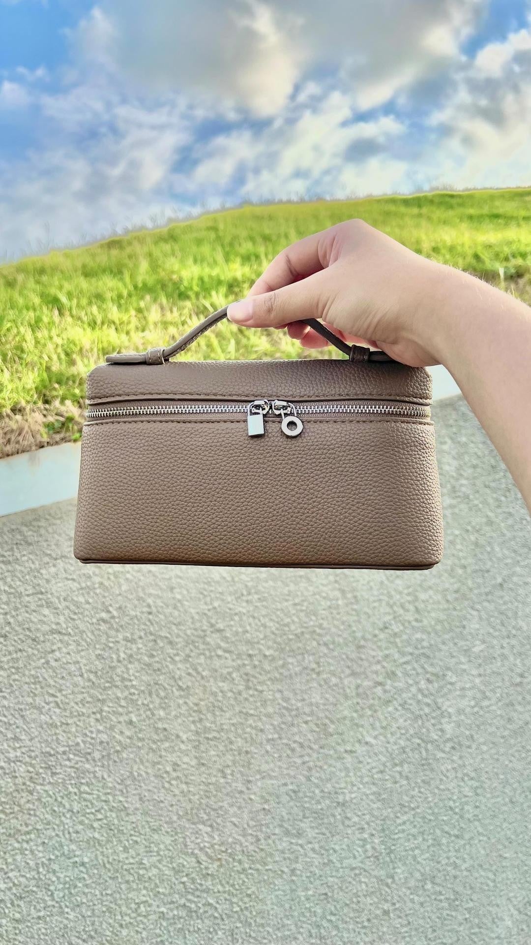 Bolsa Pequena Legítimo Couro Tote Rosa