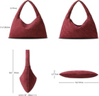 Bolsa Grande Trançada Camurça Tory