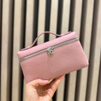 Bolsa Pequena Legítimo Couro Tote Rosa