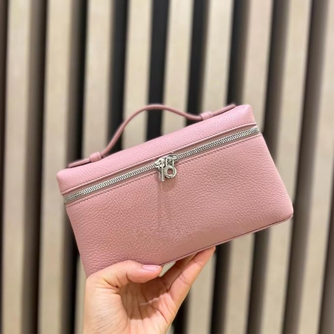 Bolsa Pequena Legítimo Couro Tote Rosa