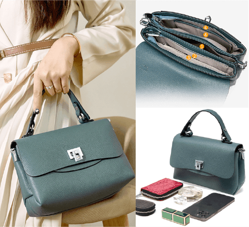 Bolsa Compacta Legítimo Couro - Melbourn