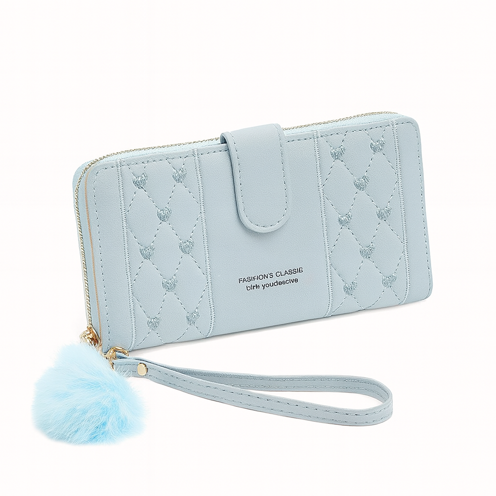 Carteira Feminina Legítimo Couro Puffer Lilie