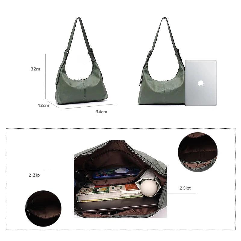 Bolsa Tipo Carteiro Legítimo Couro - Agatha