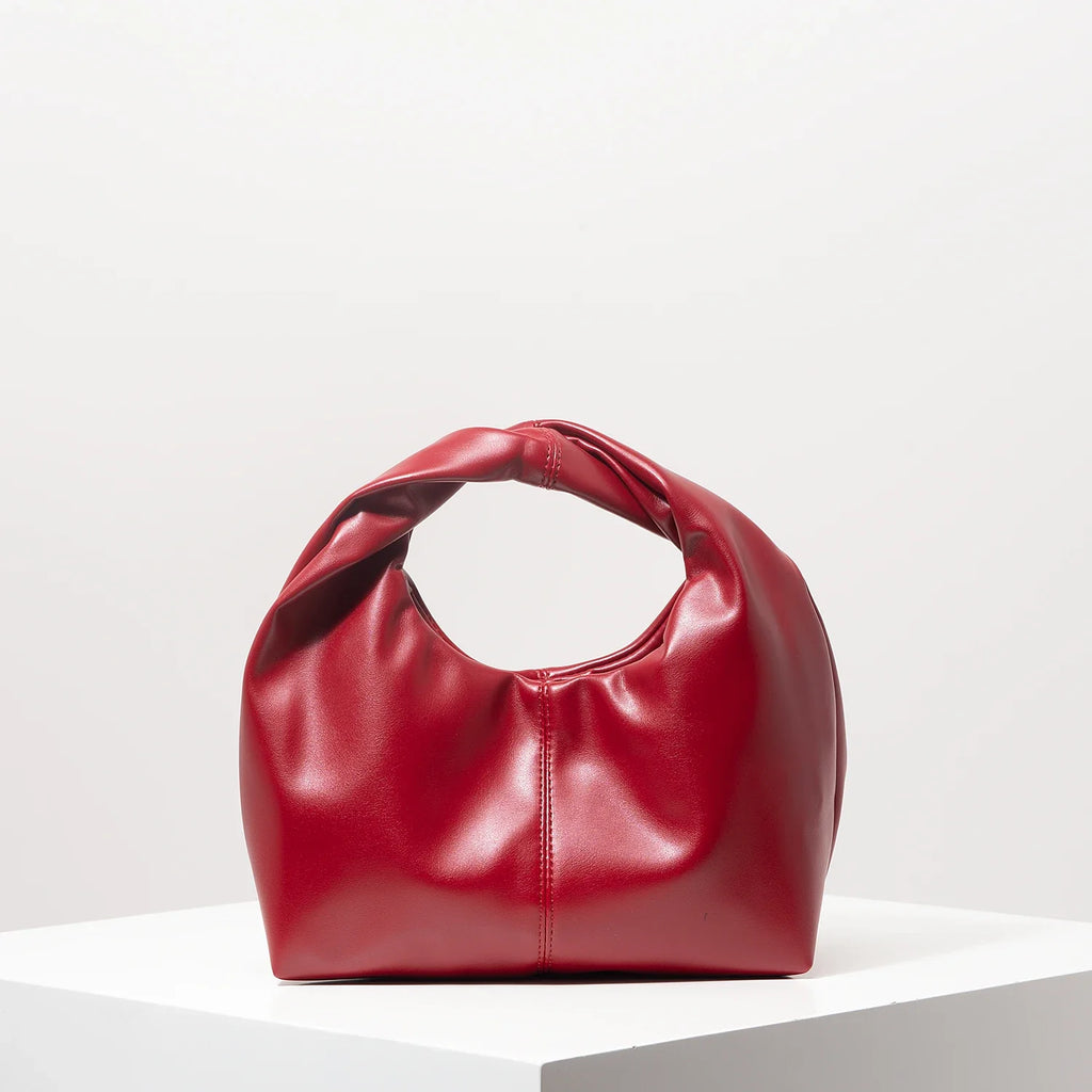 Mini Bolsa de Mão Feita Legítimo Couro - Clean