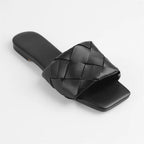 Sandalia Rasteira Legítimo Couro Trançada Mule Sophie