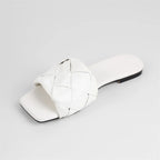 Sandalia Rasteira Legítimo Couro Trançada Mule Sophie