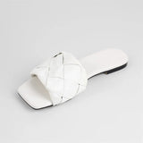 Sandalia Rasteira Legítimo Couro Trançada Mule Sophie