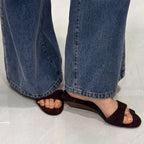 Sandália Tamanco Suede Mirka