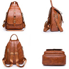 Mochila Feminina Legítimo Couro - Wood