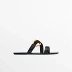 Sandália Rasteira Argola de Metal