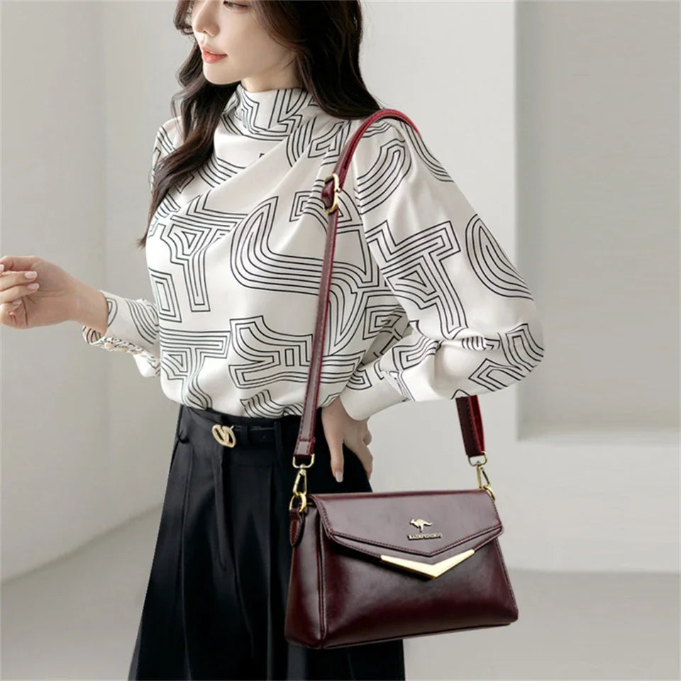 Bolsa Legítimo Couro - Lona