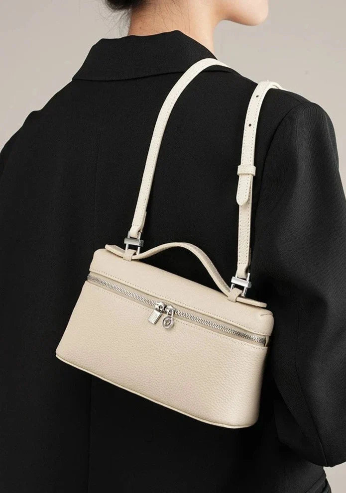 Bolsa Pequena Legítimo Couro Tote Rosa