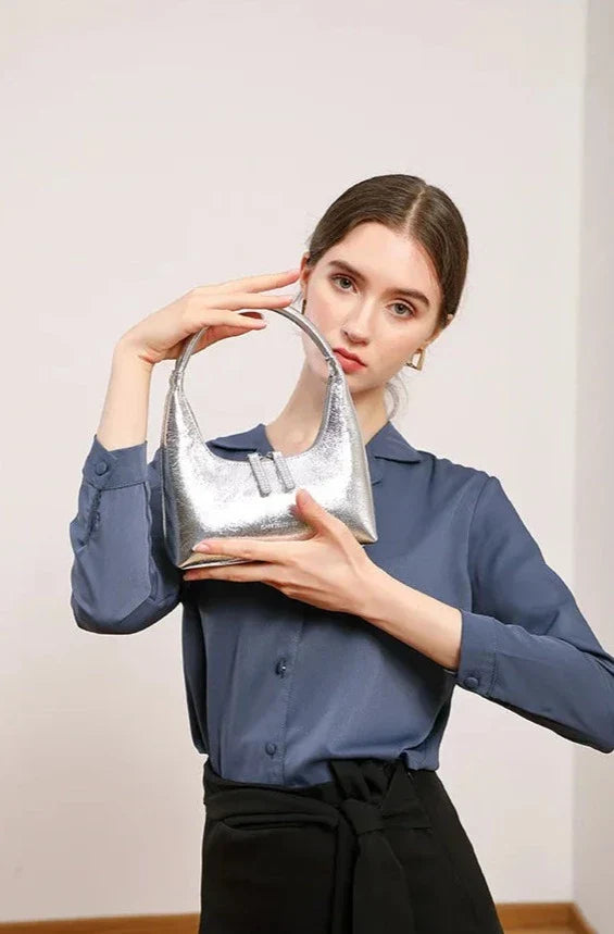 Bolsa Baguete Legítimo Couro Aurora