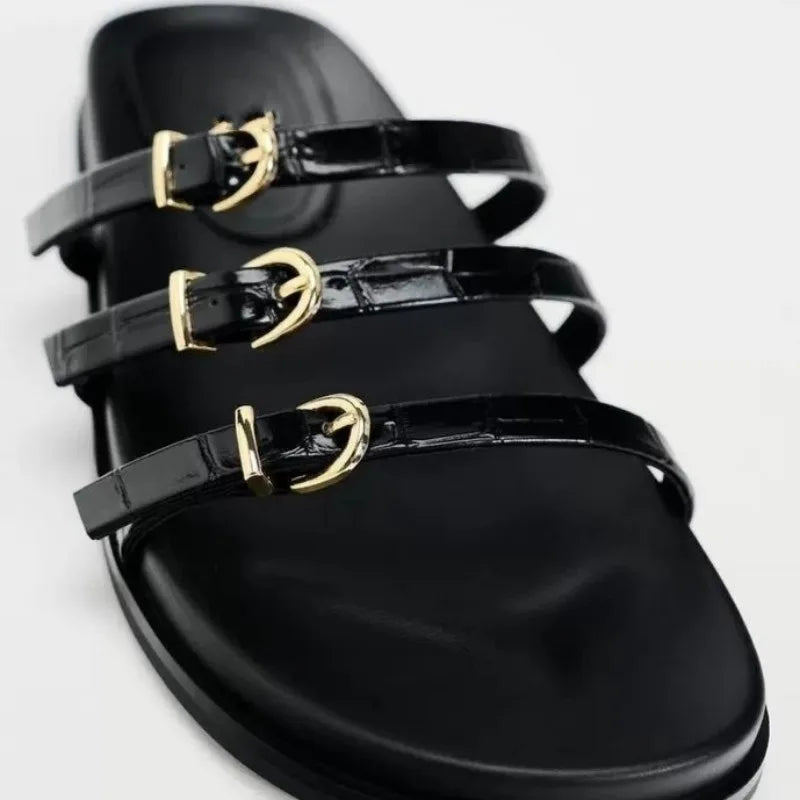 Sandalia Papete Tiras Vivien