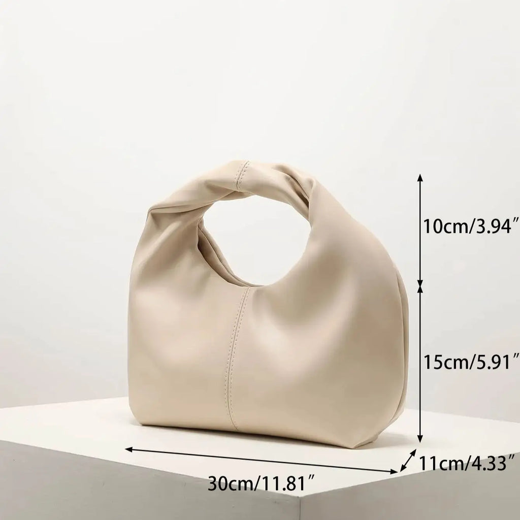 Mini Bolsa de Mão Feita Legítimo Couro - Clean