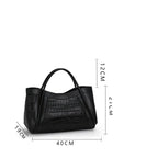 Bolsa Média Legítimo Couro Chloe Croco