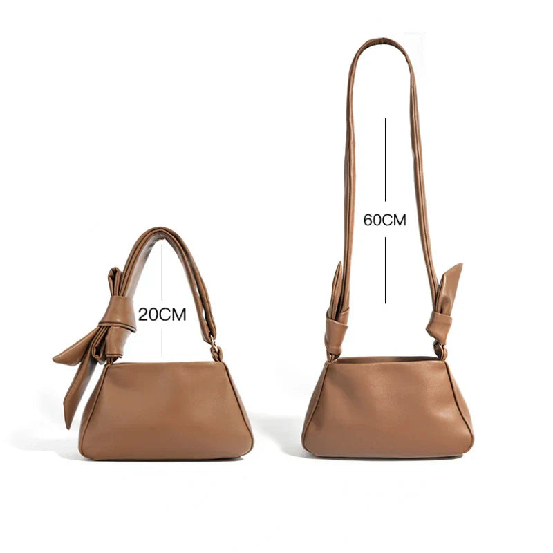 Bolsa Legítimo Couro Tiracolo Laço Hilda