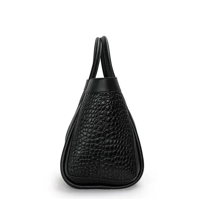 Bolsa Média Legítimo Couro Chloe Croco