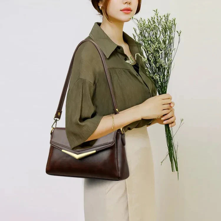 Bolsa Legítimo Couro - Lona