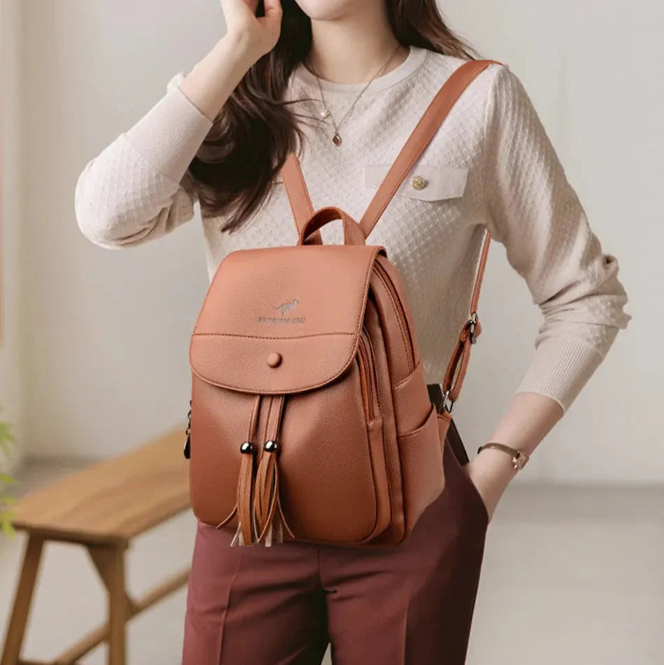 Mochila Feminina Legítimo Couro - Quiss