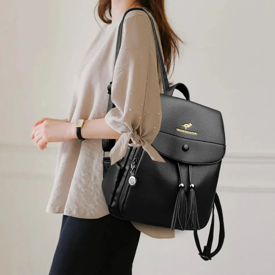 Mochila Feminina Legítimo Couro - Quiss