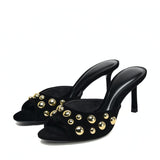 Sandália Mule Dourada Ravena