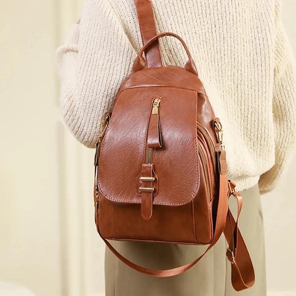 Mochila Feminina Legítimo Couro - Wood