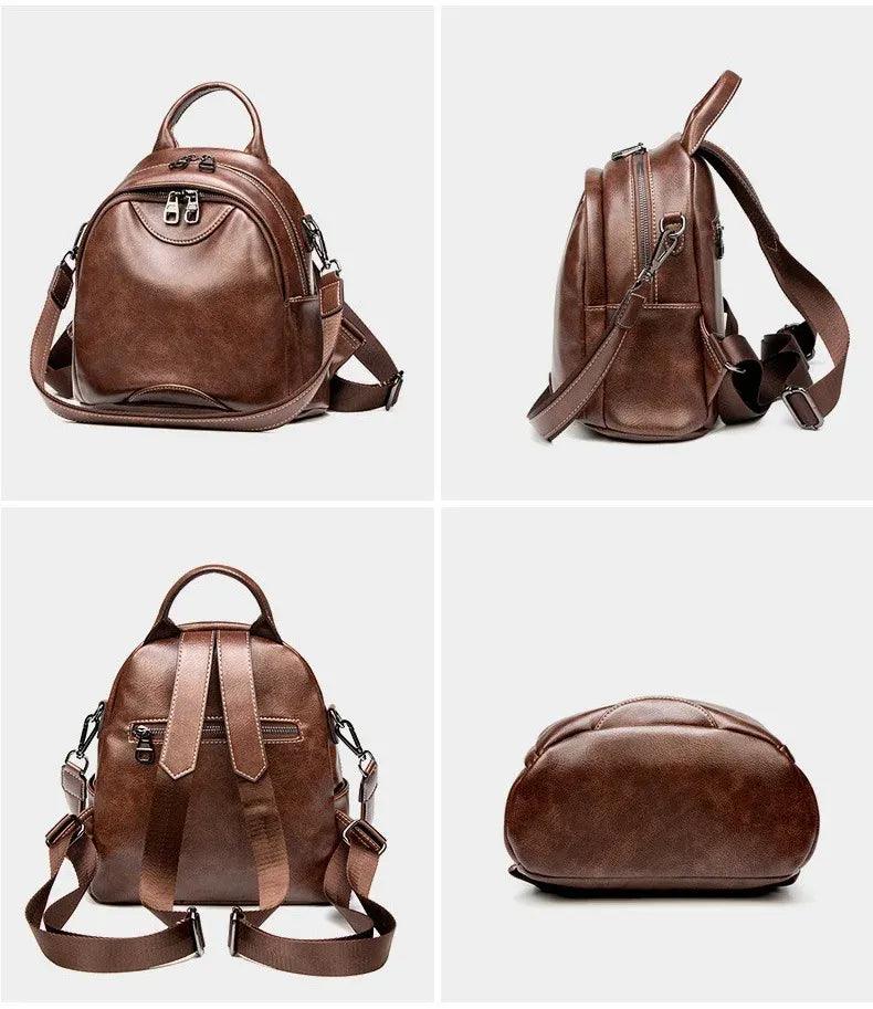 Mochila Feminina Legítimo Couro - Miny