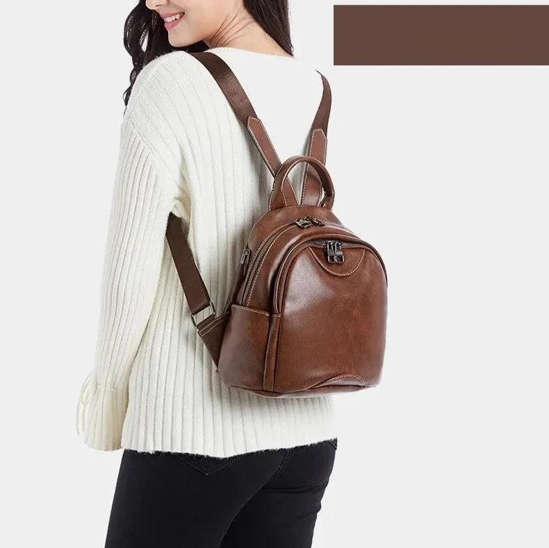 Mochila Feminina Legítimo Couro - Miny