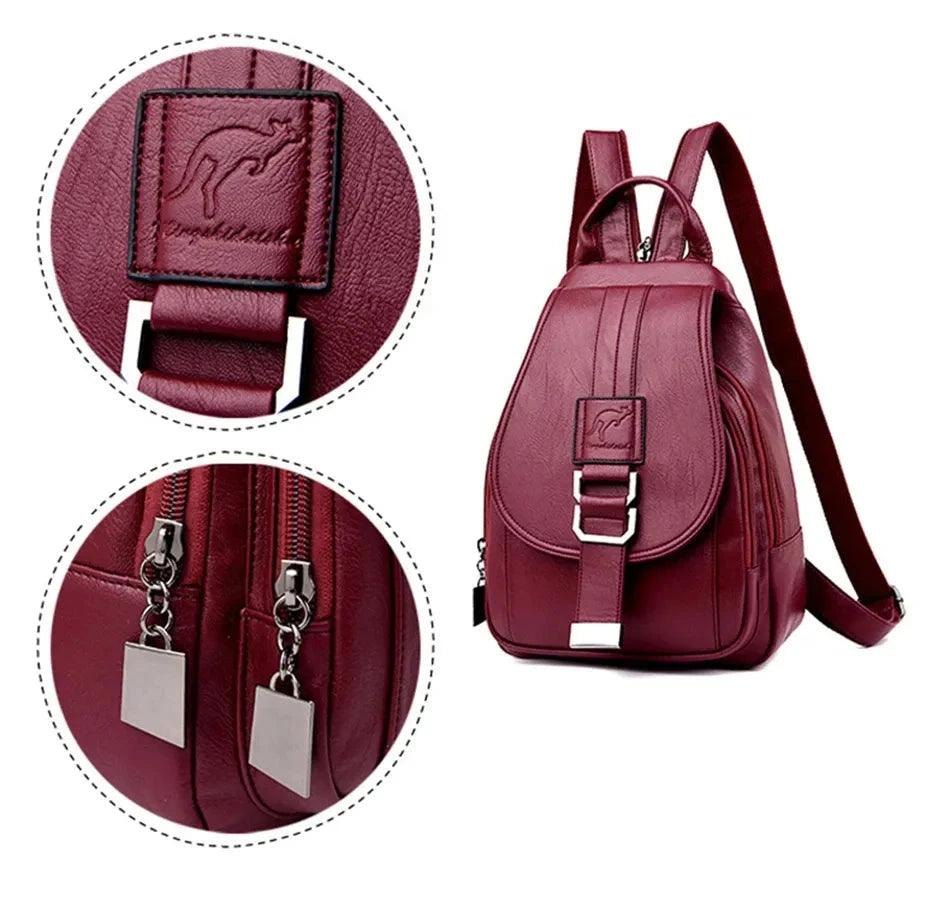 Mochila Feminina Legítimo Couro - Moon