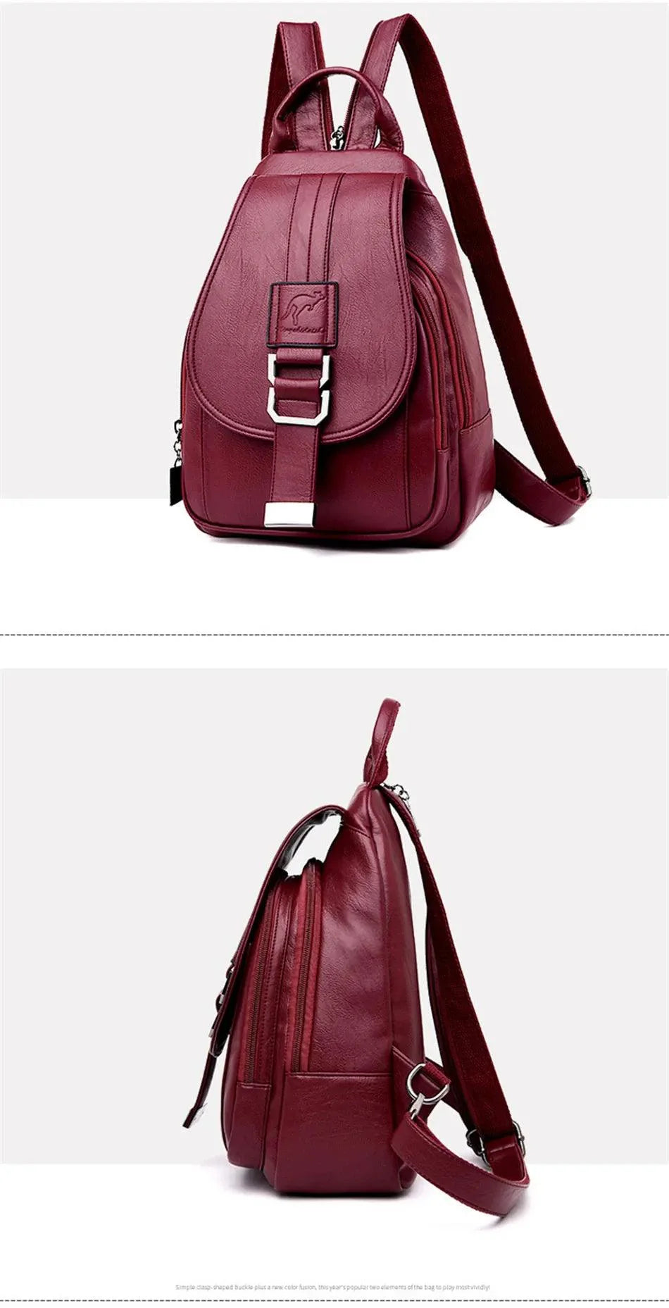 Mochila Feminina Legítimo Couro - Moon