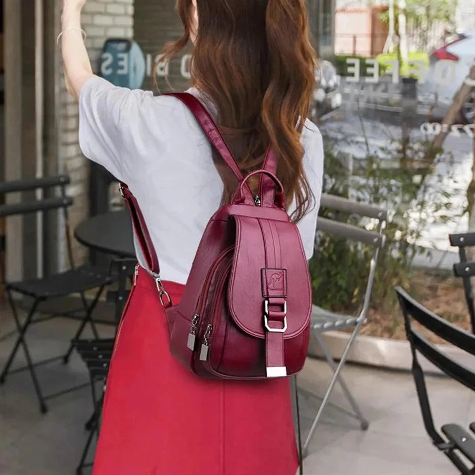 Mochila Feminina Legítimo Couro - Moon