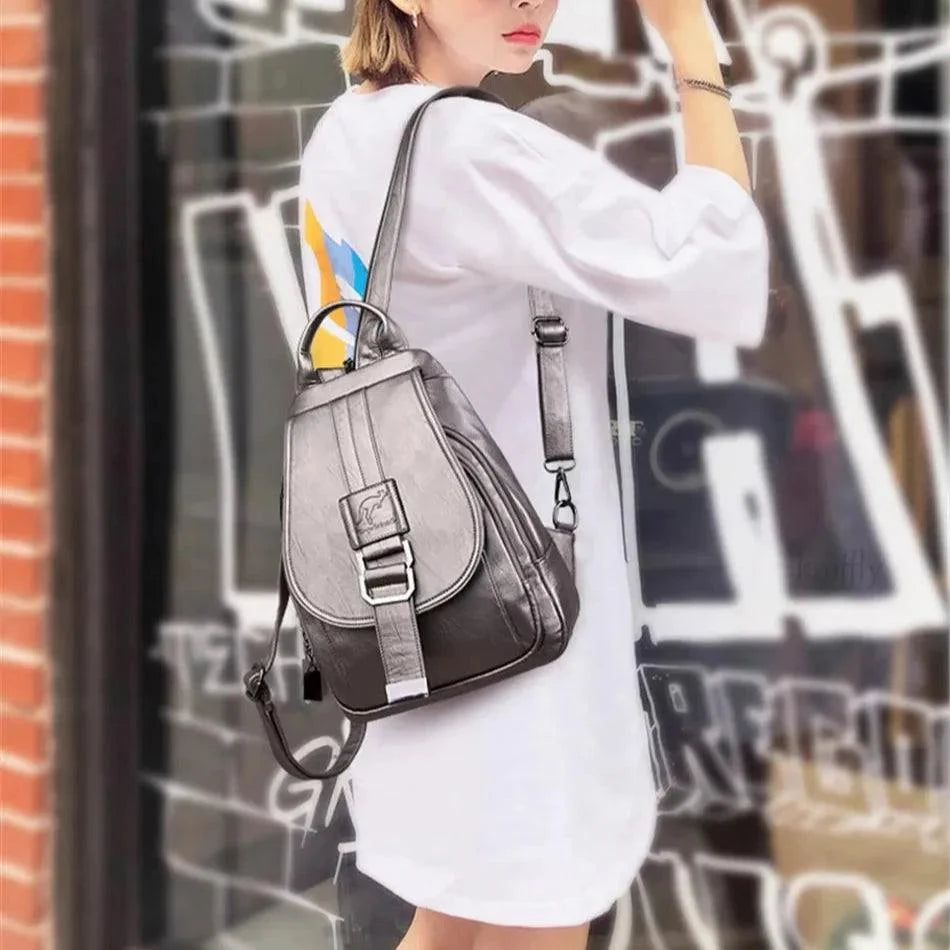 Mochila Feminina Legítimo Couro - Moon