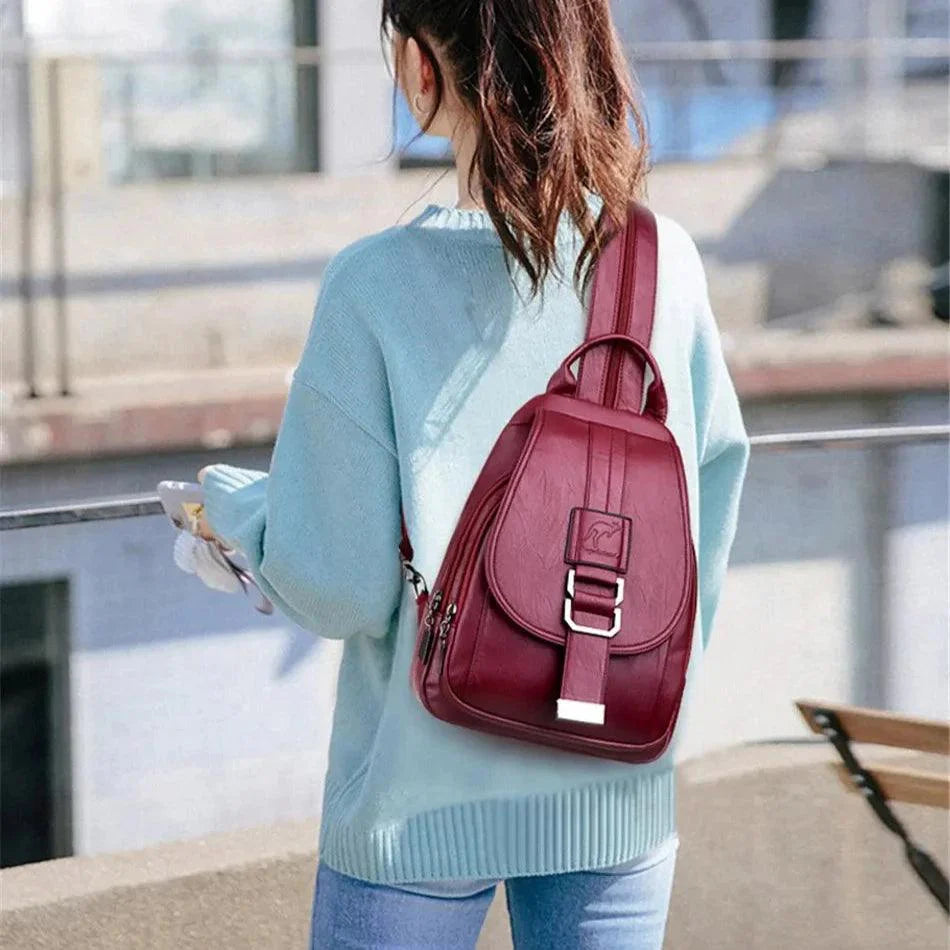 Mochila Feminina Legítimo Couro - Moon