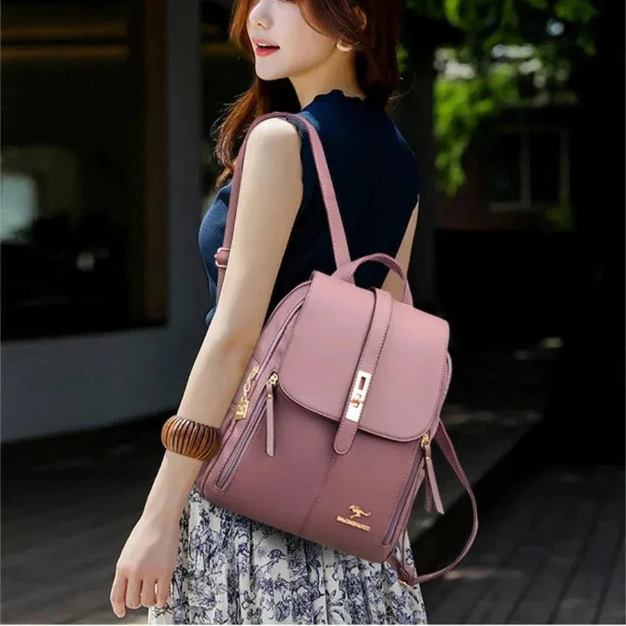 Mochila Feminina Legítimo Couro - Isadora