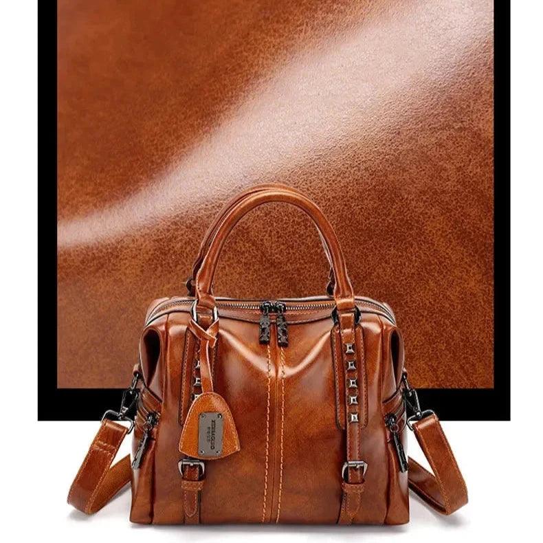 Bolsa Legítimo Couro - Lia