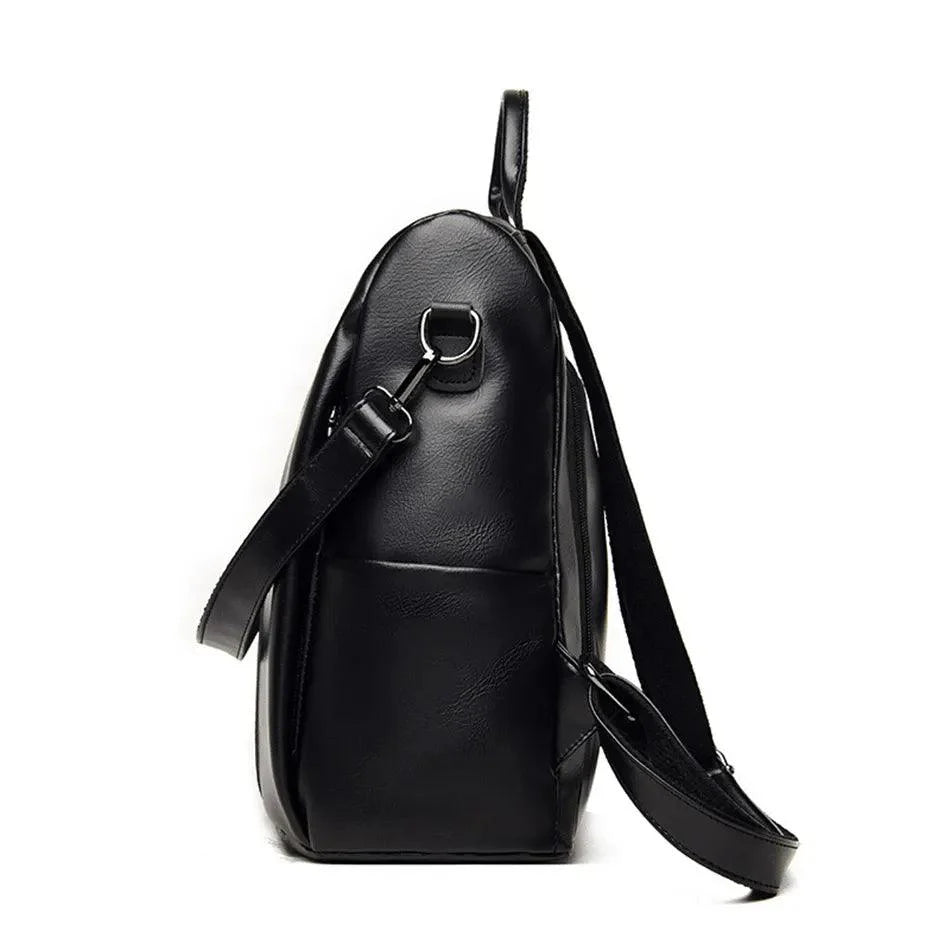 Mochila Feminina Anti Furto Legítimo Couro - Ju