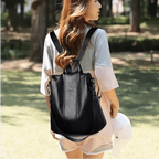 Mochila Feminina Anti Furto Legítimo Couro - Ju