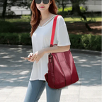 Mochila Feminina Anti Furto Legítimo Couro - Ju