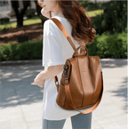 Mochila Feminina Anti Furto Legítimo Couro - Ju