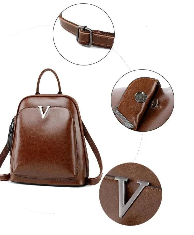 Mochila Feminina Legítimo Couro - Delphine