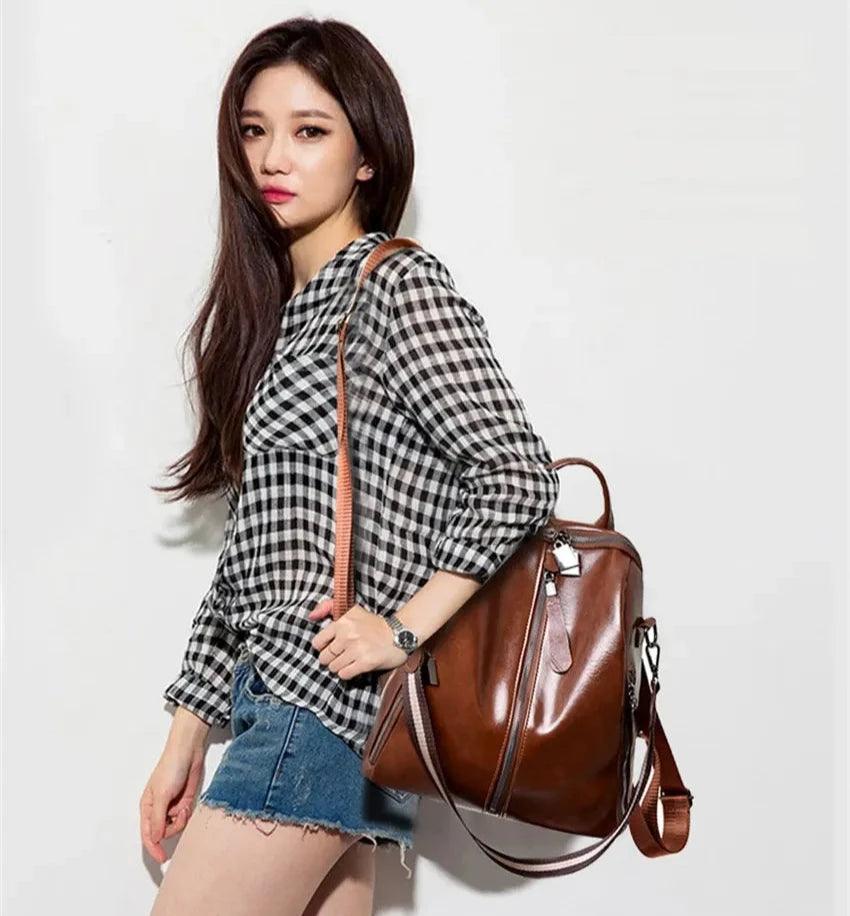 Mochila Feminina Legítimo Couro - Giselle