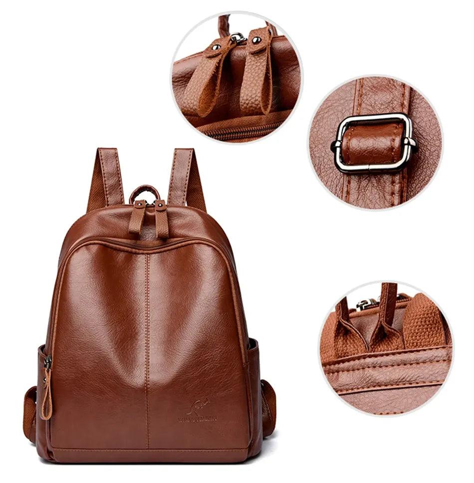 Mochila Feminina Legítimo Couro - Violette