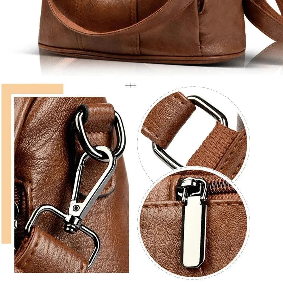 Mochila Feminina Legítimo Couro com Alça - Elowen