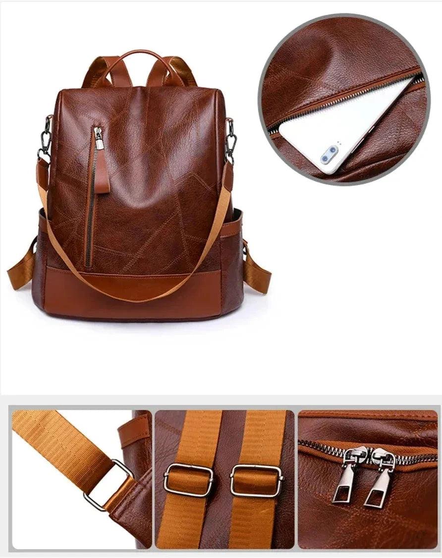 Mochila Feminina Legítimo Couro - Odette